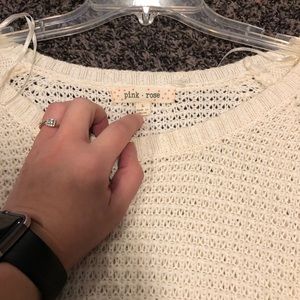 Knit long sweater shirt